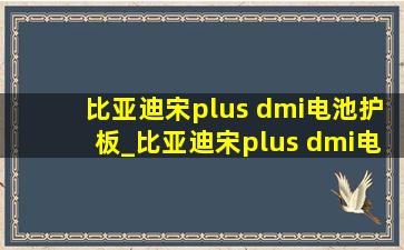 比亚迪宋plus dmi电池护板_比亚迪宋plus dmi电池护板有必要吗